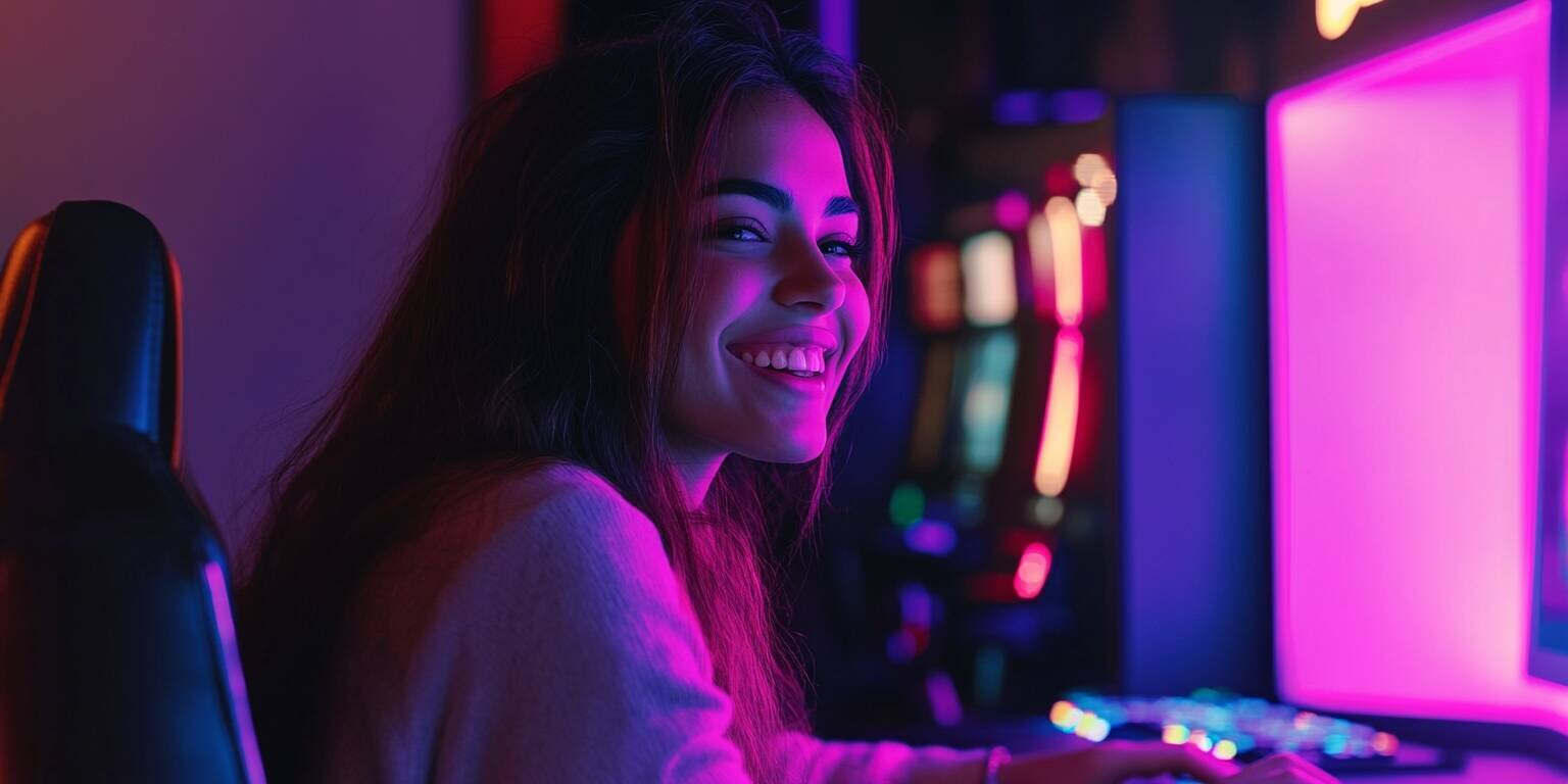 Woman Enjoying Games at TK777